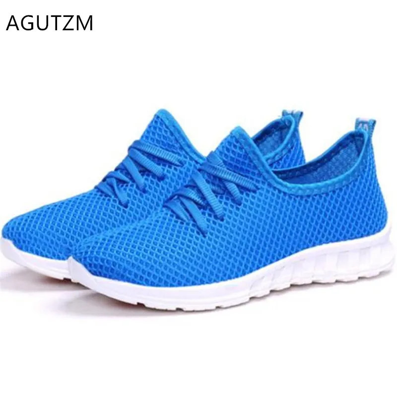 

AGUTZM Lace-up wild Women Shoes 2019 Spring New Mesh Sneakers Lightweight Pink Casual Shoes Flat shoes Tenis Feminino Y459