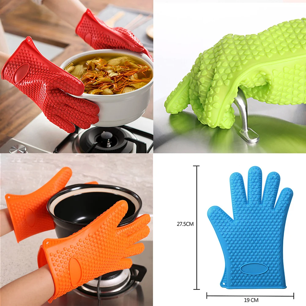 

1 piece food grade Heat Resistant Silicone Kitchen barbecue oven glove Cooking BBQ Grill Glove Oven Mitt Baking Glove