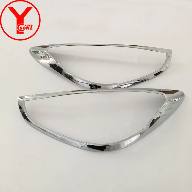 chrome head light cover For mazda 2 Demio 2015 2016 2017 ABS car