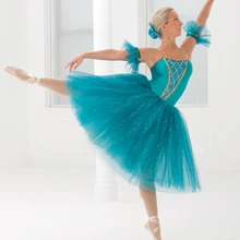 Тренировочная одежда для занятий гимнастикой для девочек балетная юбка-пачка новые женские классические балет, танец одежда Костюмы костюмы в европейском стиле