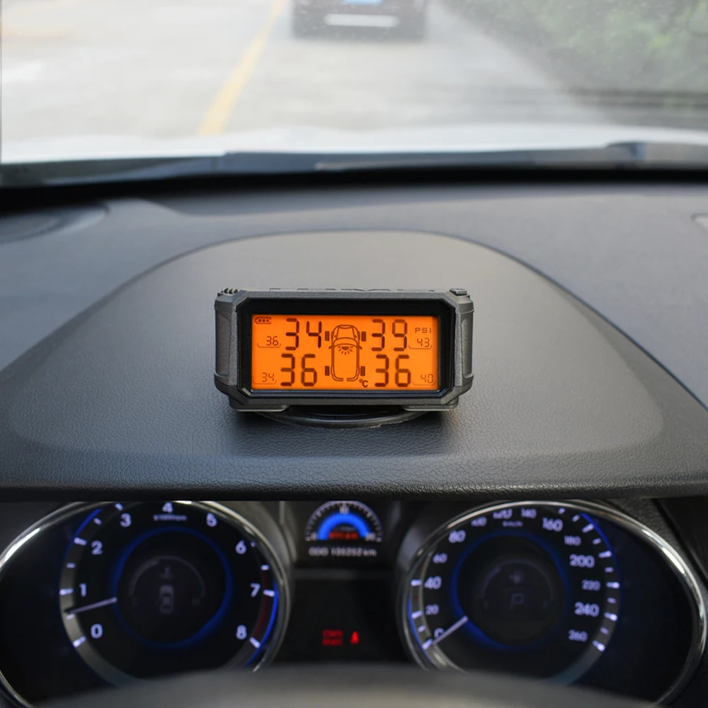 Deelife TPMS Tire Pressure Sensor Monitoring System Solar Car Monitor TMPS Control Systems Alarm Tyre Pressure Internal Sensors