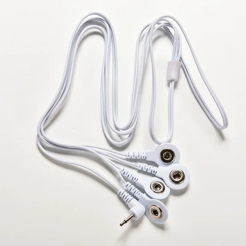 

1PCS New Electrode Lead Wires Connecting Cables for Digital TENS Therapy Machine Massager Electrode Wire Plug 2.5mm 4 Buttons