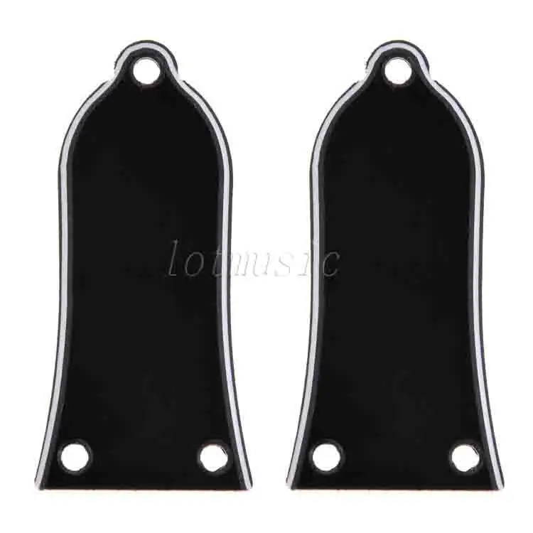 

2*High Quality 3ply Black Plastic Bell Style Truss Rod Cover For Electric Guitar Replacement