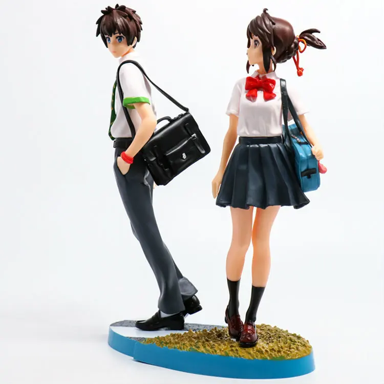 Японское аниме ваше имя ПВХ фигурка игрушки Tachibana Taki Miyamizu Mitsuha школьная форма