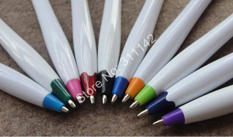 Пластиковая шариковая ручка белые ручки с пользовательским Логотипом Продвижение роликовая шариковая ручка рекламная пластиковая ручка с индивидуальным логотипом