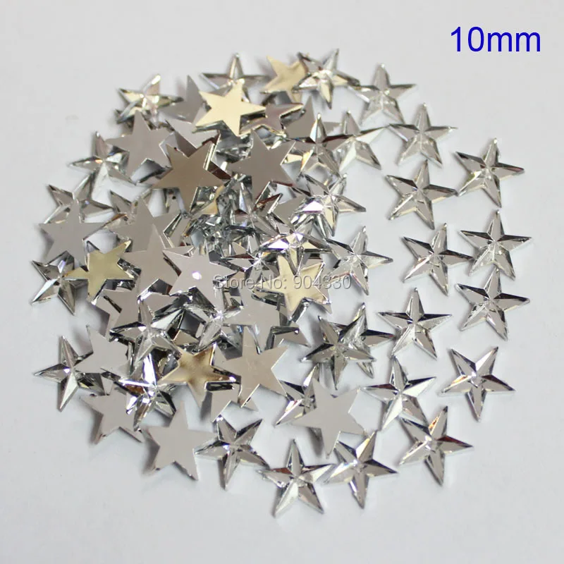 

Free Shipping LANZZAY 1000pcs Clear 10MM Five Star Flatback Rhinestone Acrylic Diamond Scrapbook Craft Jewelry DIY Embellishment