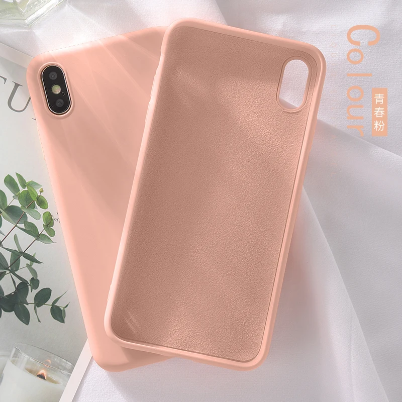 

Skin Rubber Case For Huawei P20 Lite P30 Pro Mate 9 10 20 P20Pro P20Lite P30Pro P10 Plus Phone Soft-Touch TPU Candy Color Cover