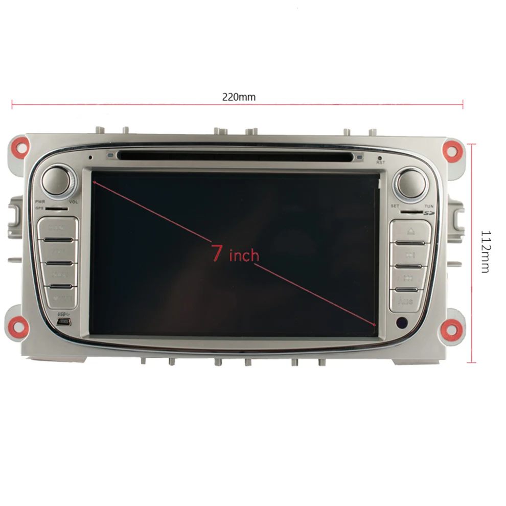 Discount 2 Din Android 6.0 Octa Core RAM 2GB/32GB Car DVD GPS For Ford Focus C-MAX Galaxy Mondeo Galaxy Kuga With 4G WiFi Stereo Radio 7