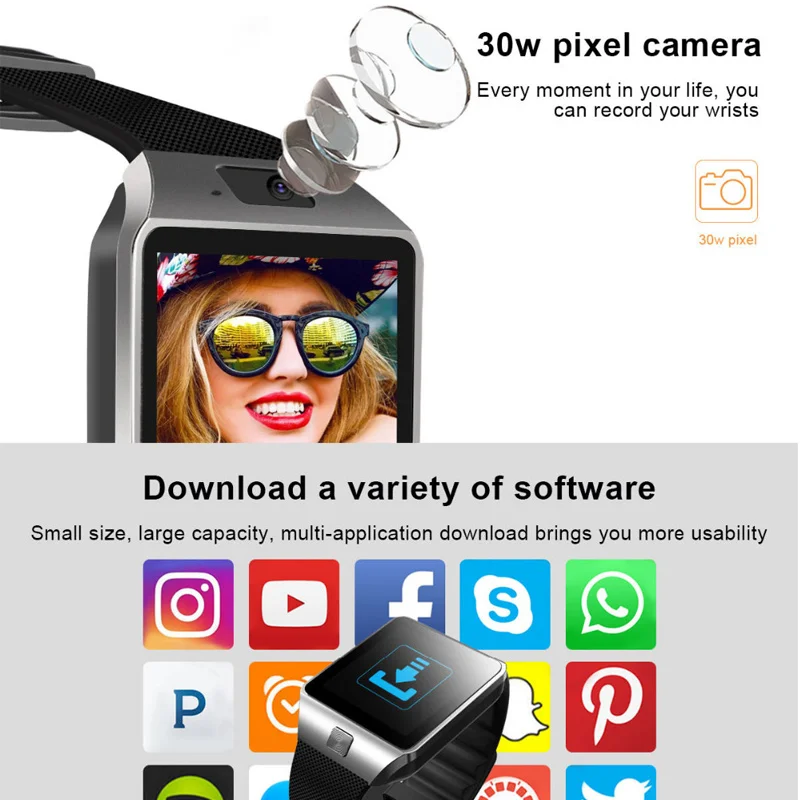 Умные часы с Bluetooth мужские 3G Wifi Sim карта Smartwatch камера 4G Rom 512M Ram умные для женщин