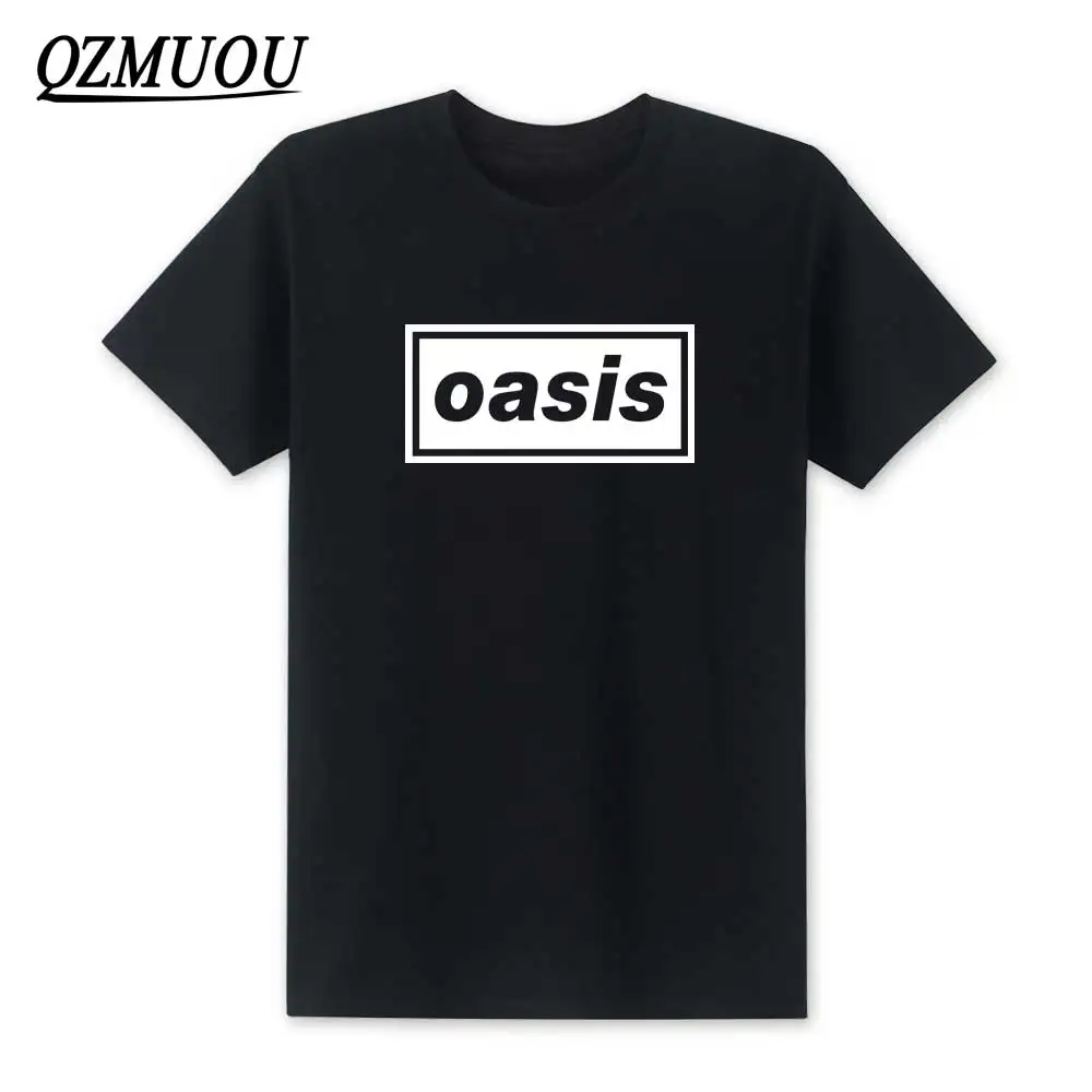 

2019 Fashion Oasis Print Tshirts New Men Short Sleeve O Neck Cotton Rock Men Tee Shirt Casual Men Top Tees High Quality XS-XXL
