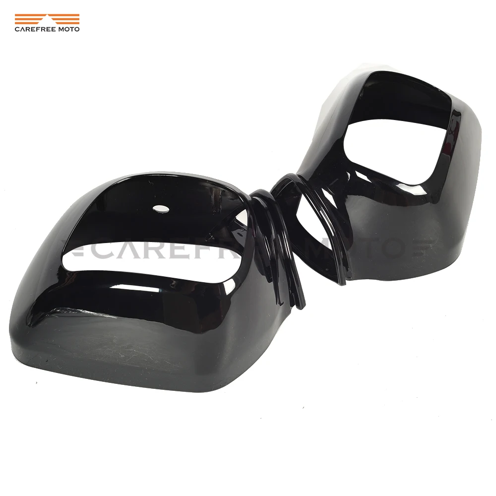 Left & Right Black Motorcycle Rear View Mirrors Cover case for Honda
