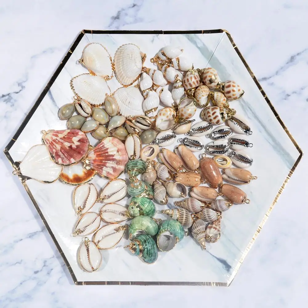 

Artilady 5pcs Set Shell Conch Pendant Natural Shell Charms for DIY Jewelry Necklaces Making Accessories Drop Shipping