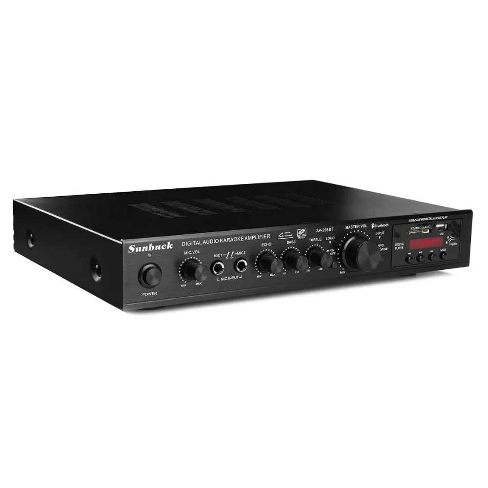 

5.0-channel 300W + 300W high-power karaoke with FM radio SD USB jack remote control Built-in Bluetooth digital AV amplifier