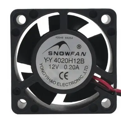 

YY4020H12B 40*40*20 4CM 12V 0.2A 2 wire double ball fan