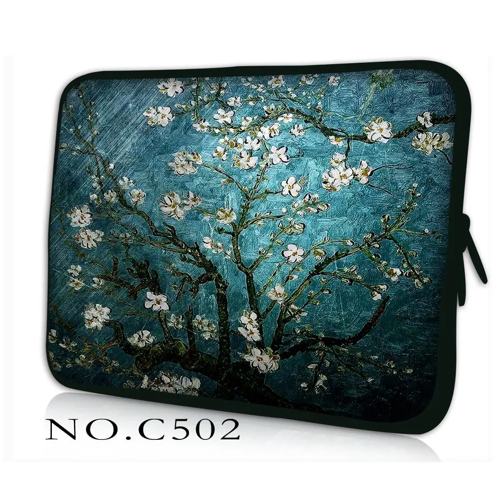 Blue Prunus Laptop Sleeve Notebook Bag Tablet Case For 10.1 12 13.3 14\