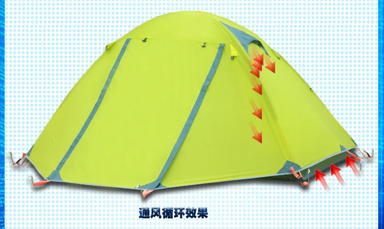 Flytop двухслойный алюминиевый стержень для 2-3 человек, наружная палатка для кемпинга Topwind 2 без снежной юбки, есть 3 цвета на выбор, семейная палатка