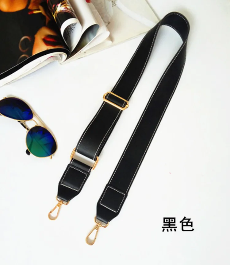 

130cm Shoulder Bag Strap PU Leather Belt Adjustable Wide Strap Bag Accessories For Women Crossbody Handbag Replacement Black