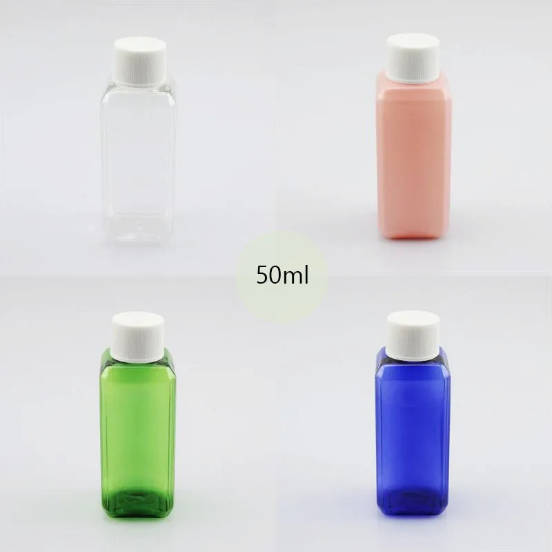 Download 50 ml Transparent Plastic White Clear Swivel Caps Bottles Travel Cosmetic Lotion Container ...