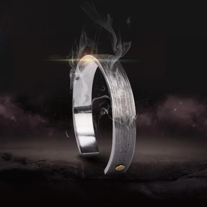 

Outdoor EDC tools. Damascus pattern steel bracelet bracelet men's personality simple fashion business wild hipster