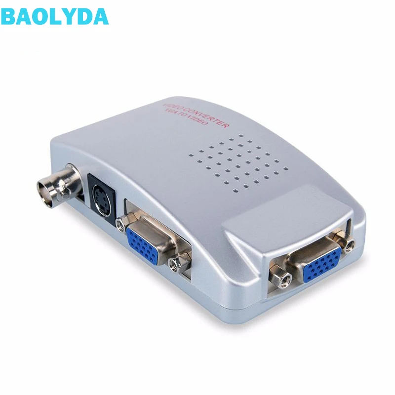 

Baolyda VGA to BNC Connector Signal Adapter Converter Video Switch Box Composite for Computer Laptop PC PAL VGA to TV AV RCA