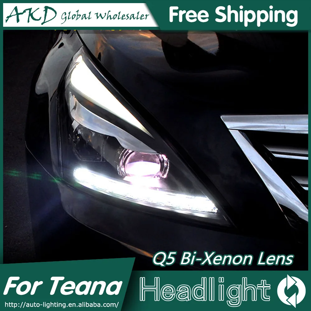 АКД стайлинга автомобилей для Nissan Teana светодиодный фары 2008-2012 Altima светодиодный задний фонарь светодиодный DRL Bi Xenon объектив высокого ближнего парковка
