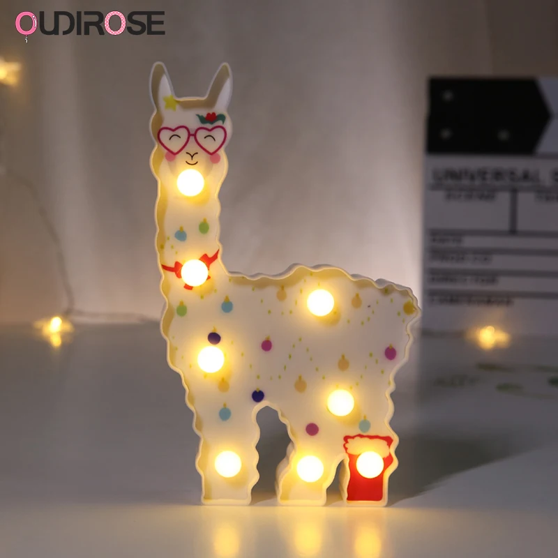 LED светодио дный Единорог Русалка пластик ночник Свадебная вечеринка DIY спальня