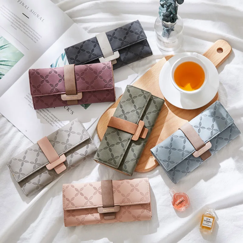 Women Fashion Hasp Three-Folds Wallet Portable Multifunction Long Change Purse Hot Female Coin Zipper Clutch For Girl Phone Bag Women Fashion Hasp Three-Folds Wallet Portable Multifunction Long Change Purse Hot Female Coin Zipper Clutch For Girl Phone Bag