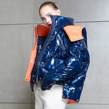 YNZZU, новая зимняя коллекция, женские пуховики, шикарное яркое пуховое пальто, Толстая теплая верхняя одежда с капюшоном, женская уличная одежда O567