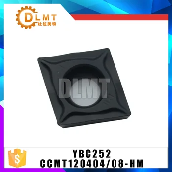 

10PCS CCMT120404 CCMT 120408 HM YBC252 Carbide insert Cutting External Turning Tools Lathe Cutter Tool