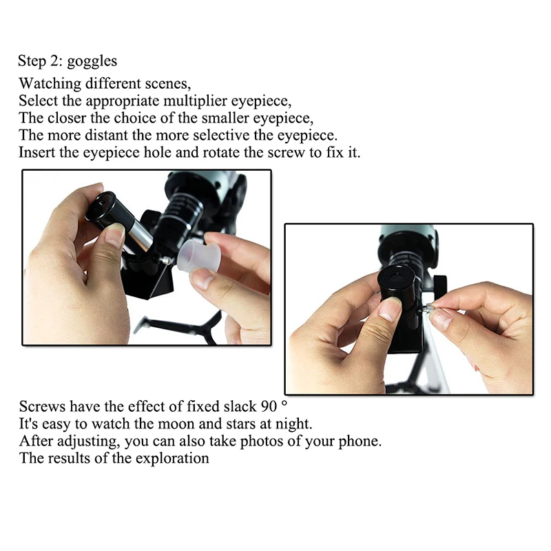 Astronomical Telescope F30070 15-150x 70mm Zoom High-powered Monocular Digital Eyepiece with Aluminum Tripods RL38-0012 (14)