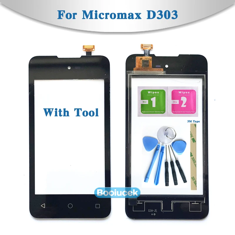 

High Quality 4.0" For Micromax Bolt D303 Touch Screen Digitizer Sensor Outer Glass Lens Panel Black