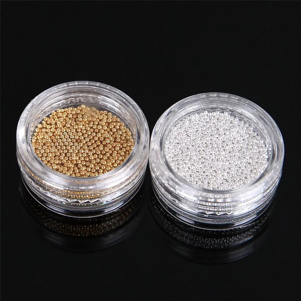 

Mini Caviar Beads Gel Polish Nail Art Tip Charm Metallic Pearl Ball Pro Manicure 1 Box Fashion New Hot Nail Glitter