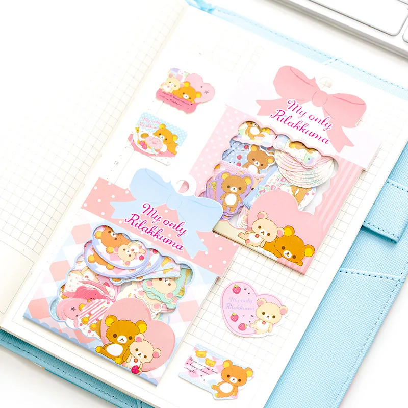

T47 60pcs Kawaii Sweet Bow Package Romantic Clear Mini Stickers Phone Bottle DIY Decorative Stick Label