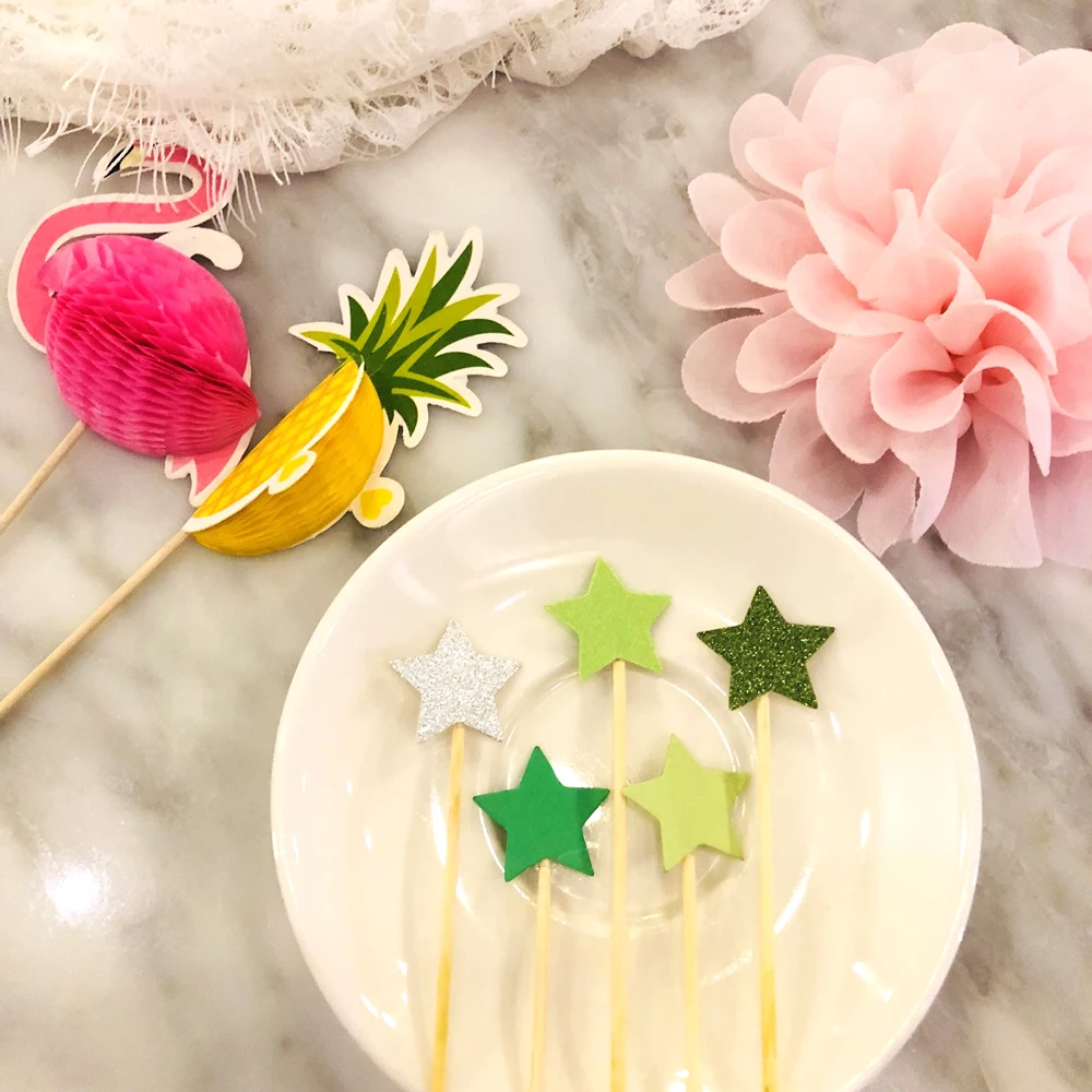 NEW 10pcs Stereo Pineapple Flamingo Fruit Toothpick Flower Sign Wedding Party Decoration Easter Home Decoration Accessories (4)
