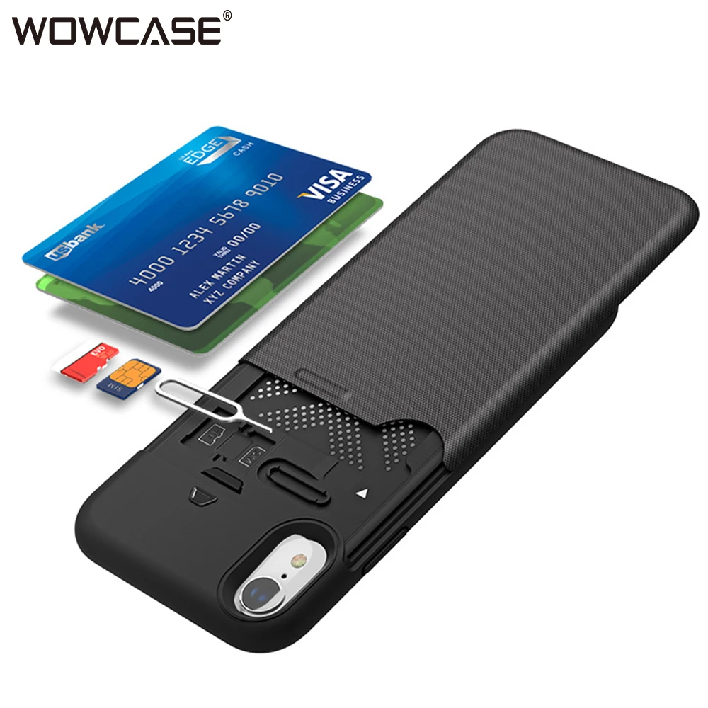 For iPhone XS MAX XR Case,WOWCASE Wallet Credit Card