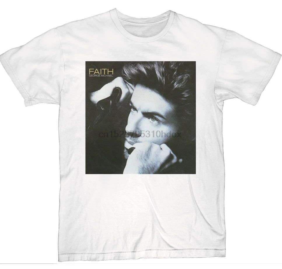 Мужская белая футболка George Michael Faith Новинка! -S M L XL XXL 3XL Новая модная мужская с