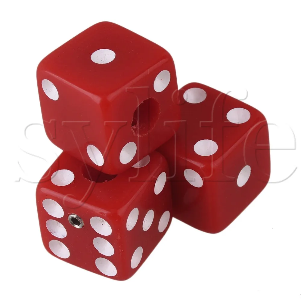 

3Pcs Creative Dice Guitar Volume Control Knobs Plastic with Wrench Red