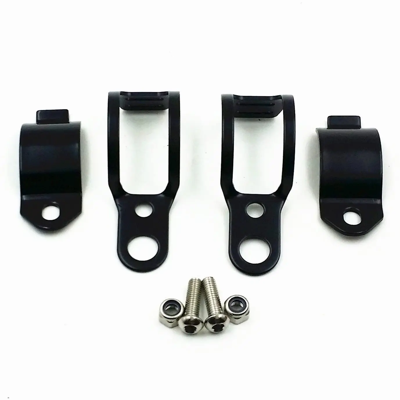Black Motorbike Adjustable 33-43mm Turn Signal Relocator Fork Clamps Cruiser VT |