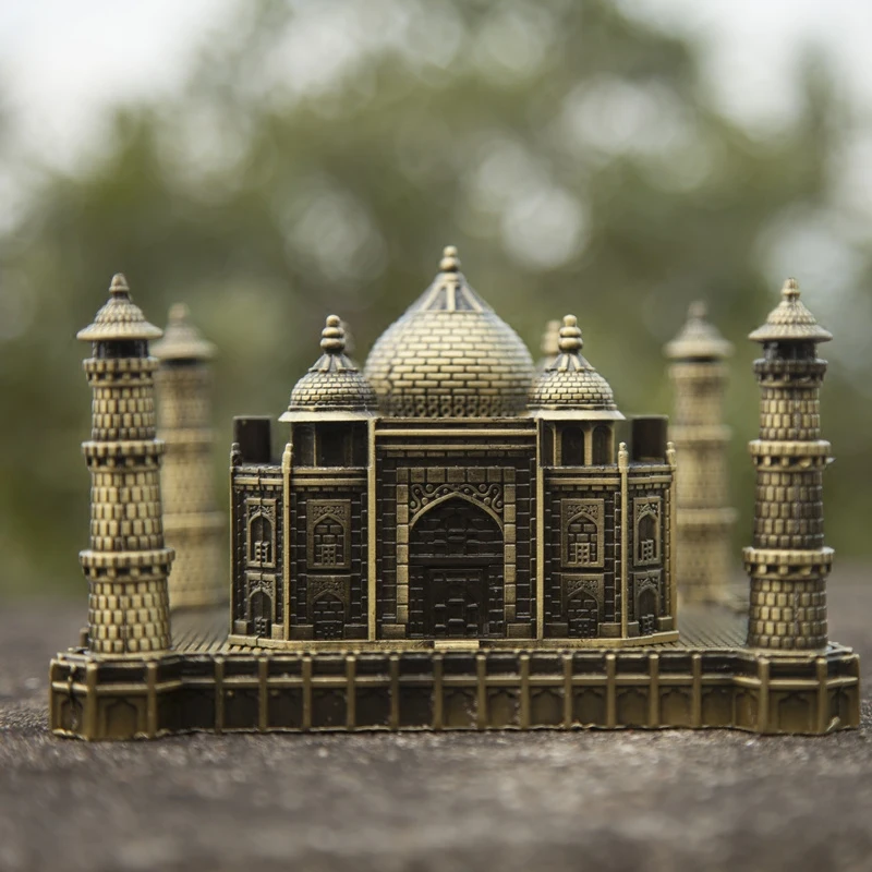 Модель Тадж Махала из металла Индия туристические сувениры подарок на свадьбу юбилей творческая статуя здание украшения ремесла фигурки