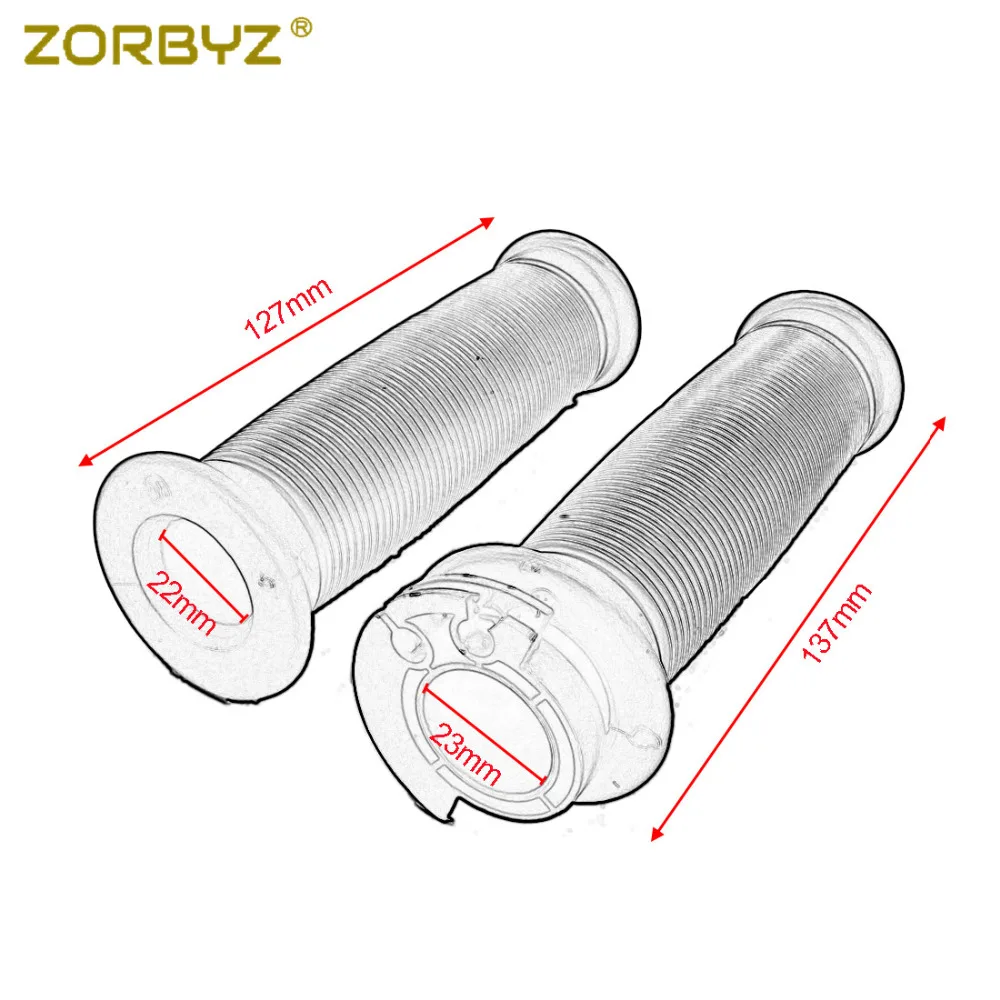ZORBYZ универсальный мотоцикл 22 мм черный/коричневый резиновая рукоятка руля для Harley Honda Kawasaki Виктори KTM