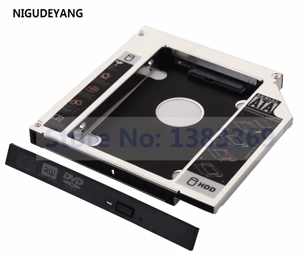 NIGUDEYANG 2nd жесткого диска SATA HD твердотельный диск Caddy адаптер для ноутбука Asus G75V G75VM G75VW G75VX X58 X59