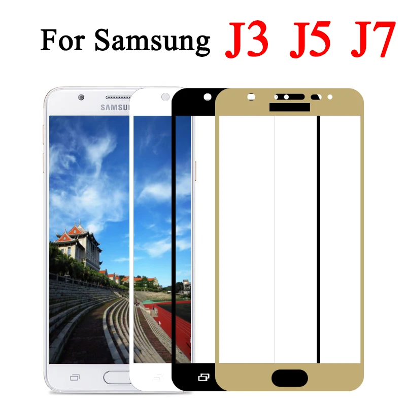 

Protective Glass On The For Samsung Galaxy J3 J5 J7 2016 Screen Protector J 3 5 7 Pro Tempered Glas Armor tremp sheet Protection