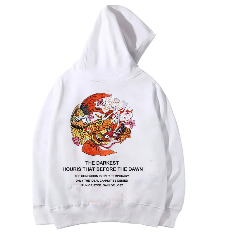 

New Chinese style Hoodies dragon Print Fleece Hoodies Man Hip Hop Sweatshirts Pullover Streetwear Harajuku Hoodie drop shipping