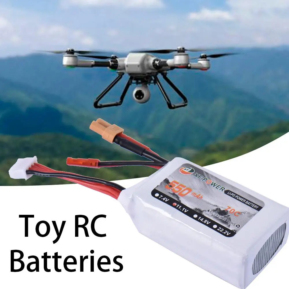 

XF 550mAh 11.1V 70C 3S JST Connector XT30 Plug Rechargeable Lithium Battery For Remote Control Toy For Children Gift