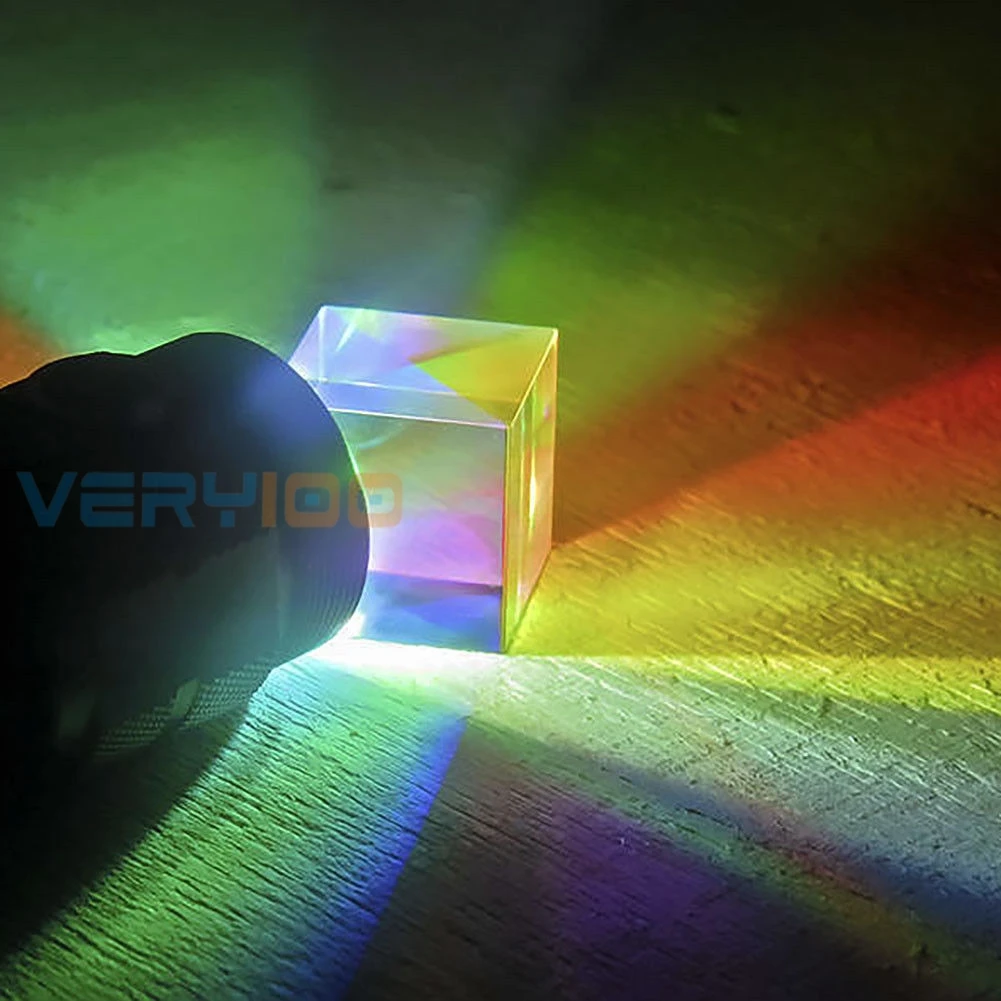 Galss дефектный оптический RGB Призма X-CUBE для физики учат художественное украшение 2,2 см