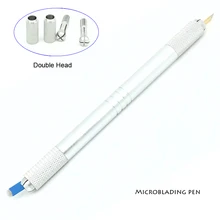 Manual Cosmetic Tattoo Eyebrow Pen tattoo Machines For Permanent Makeup Both Head Available Tebori Pen with 2pcs needle blade