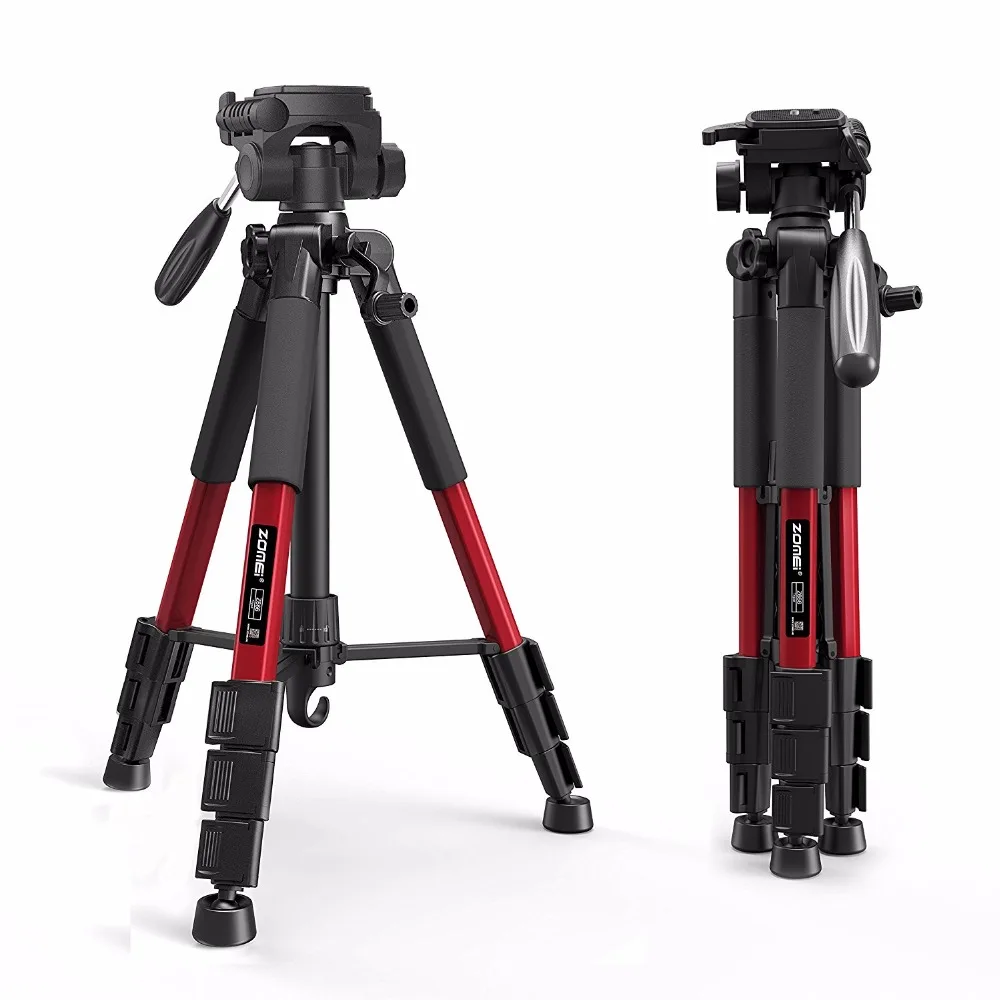 Nuevo respectivamente trípode Z666 profesional portátil de aluminio trípode de cámara accesorios soporte con cabeza Pan para Canon cámara Dslr - 2