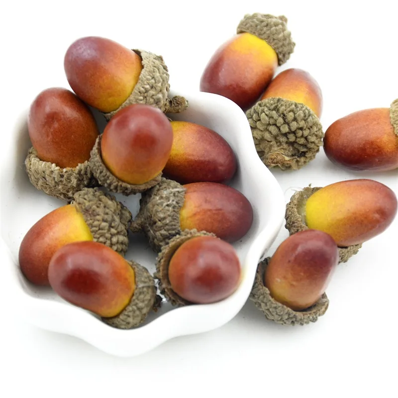 Cheap-20-pieces-of-beautiful-acorns-mini-artificial-foam-fruit-and-vegetables-fruits-home-wedding-christmas (5)