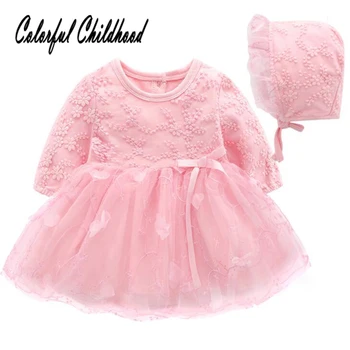 

Girls Long Sleeve Lace Net Yarn Dress Infant Party Birthday Hooded Princess Dresses Toddler Kid Antumn Hot Style Clothing 0-2t