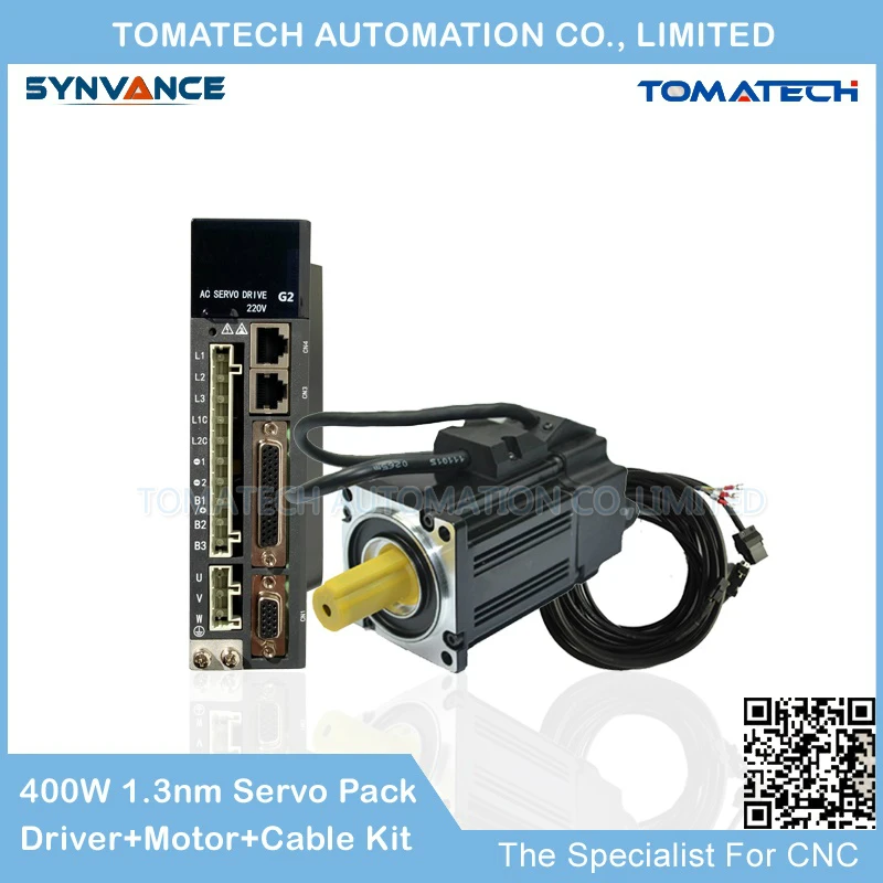 

Compact servo pack TOMATECH G2 Series High quality servo pack 400W 3000rpm 1.3nm AC servo motor